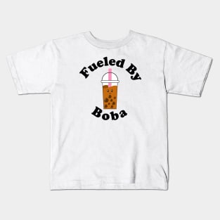 Fueled By Boba Cute Boba Milk Tea Kids T-Shirt